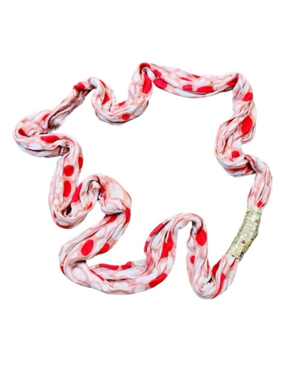 Fossil Pink & Gold Sequin Infinity Scarf